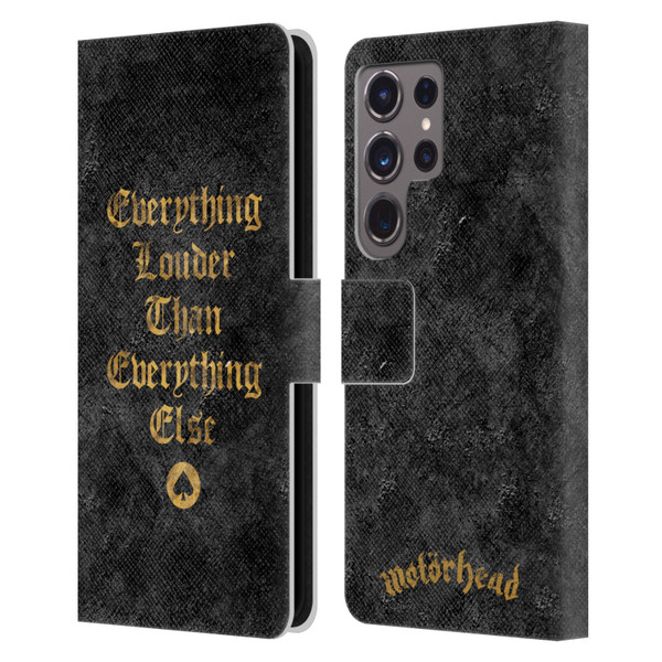 Motorhead Key Art Everything Louder Leather Book Wallet Case Cover For Samsung Galaxy S24 Ultra 5G