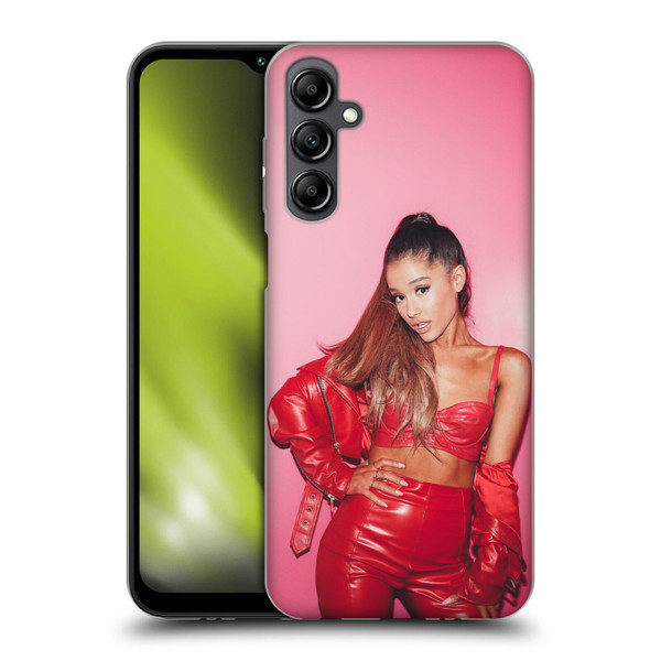 Ariana Grande Dangerous Woman Red Leather Soft Gel Case for Samsung Galaxy M14 5G