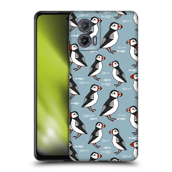 Andrea Lauren Design Birds Puffins Soft Gel Case for Motorola Moto G73 5G
