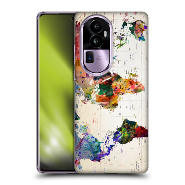 Mark Ashkenazi Pop Culture Map Of The World Soft Gel Case for OPPO Reno10 Pro+