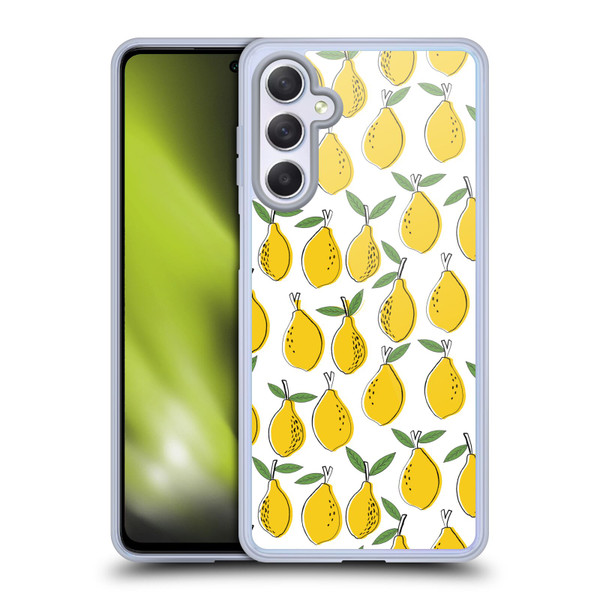 Andrea Lauren Design Food Pattern Lemons Soft Gel Case for Samsung Galaxy M54 5G