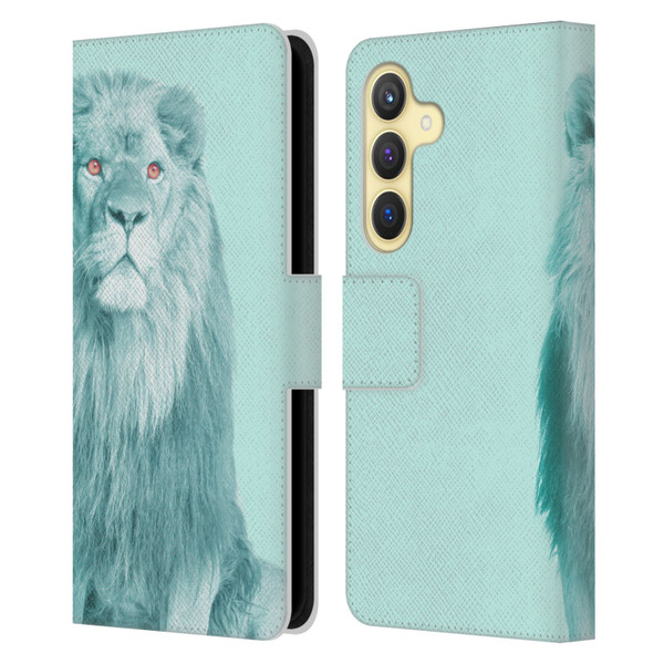 Mark Ashkenazi Pastel Potraits Lion Leather Book Wallet Case Cover For Samsung Galaxy S24 5G