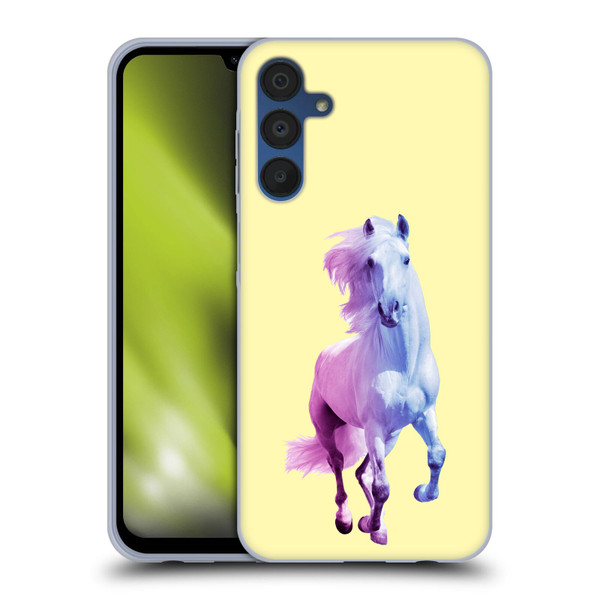 Mark Ashkenazi Pastel Potraits Yellow Horse Soft Gel Case for Samsung Galaxy A15