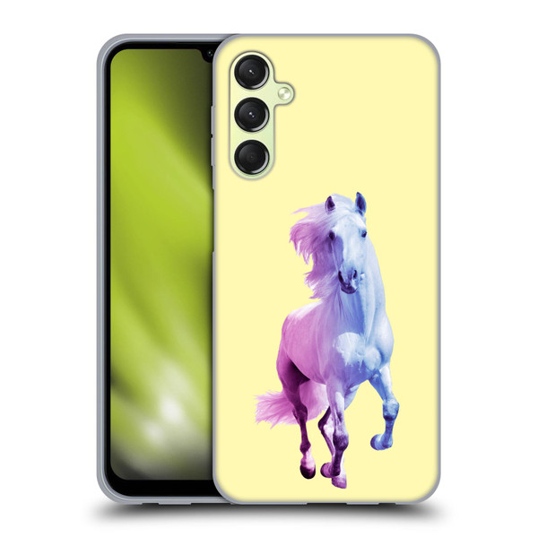 Mark Ashkenazi Pastel Potraits Yellow Horse Soft Gel Case for Samsung Galaxy A24 4G / Galaxy M34 5G
