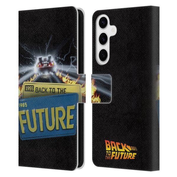 Back to the Future I Key Art Take Off Leather Book Wallet Case Cover For Samsung Galaxy S24+ 5G