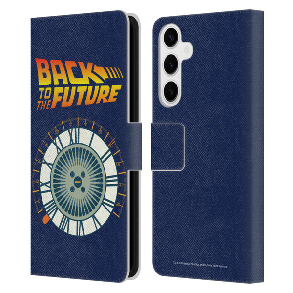 Back to the Future I Key Art Wheel Leather Book Wallet Case Cover For Samsung Galaxy S24+ 5G