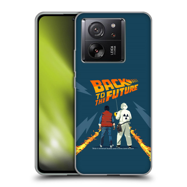Back to the Future I Key Art Dr. Brown And Marty Soft Gel Case for Xiaomi 13T 5G / 13T Pro 5G