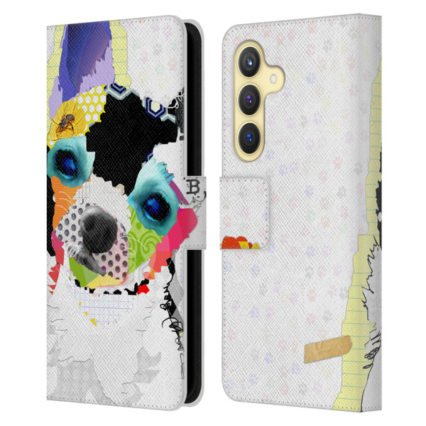 Michel Keck Dogs 2 Chihuahua Leather Book Wallet Case Cover For Samsung Galaxy S24 5G