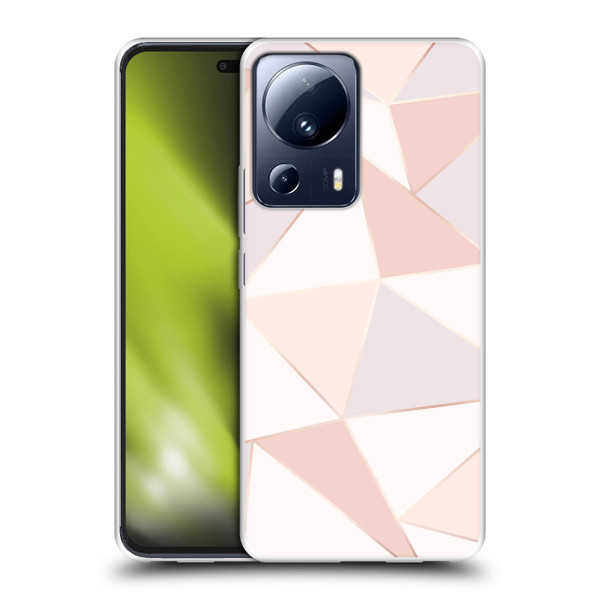 Alyn Spiller Rose Gold Geometry Soft Gel Case for Xiaomi 13 Lite 5G
