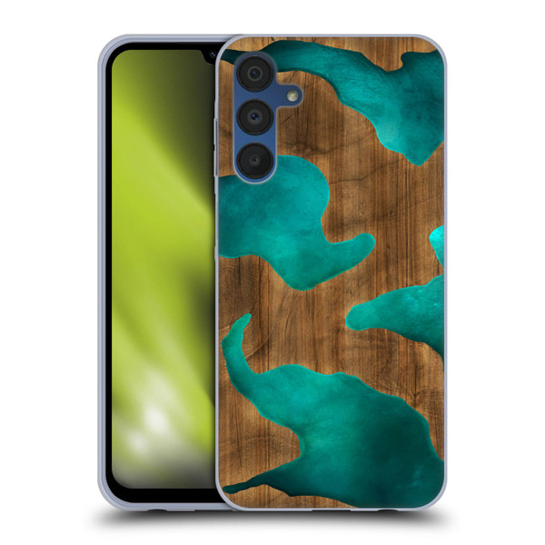 Alyn Spiller Wood & Resin Aqua Soft Gel Case for Samsung Galaxy A15