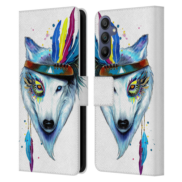 Pixie Cold Animals Warrior Leather Book Wallet Case Cover For Samsung Galaxy A15
