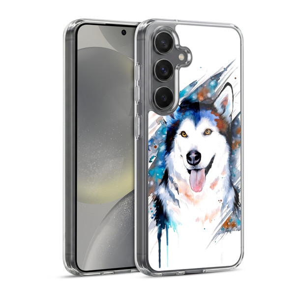 Pixie Cold Animals Husky Soft Gel Case for Samsung Galaxy S24 5G & MagSafe
