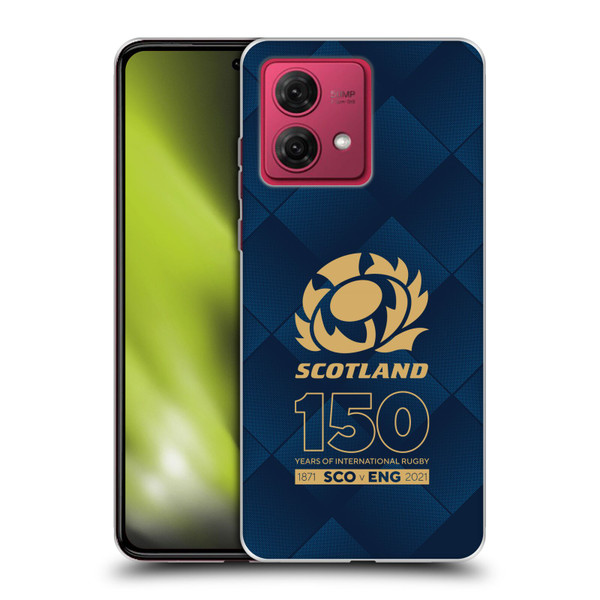 Scotland Rugby 150th Anniversary Halftone Soft Gel Case for Motorola Moto G84 5G