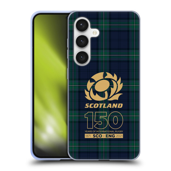 Scotland Rugby 150th Anniversary Tartan Soft Gel Case for Samsung Galaxy S24 5G