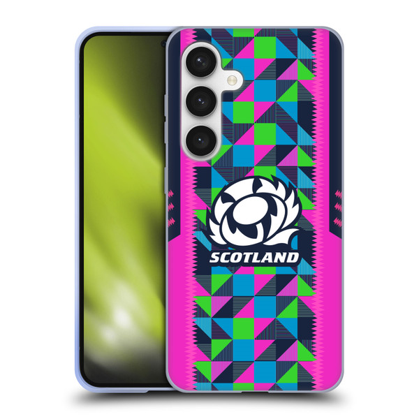 Scotland Rugby 2023/24 Crest Kit Neon Training Soft Gel Case for Samsung Galaxy S24 5G