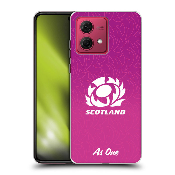 Scotland Rugby Graphics Gradient Pattern Soft Gel Case for Motorola Moto G84 5G