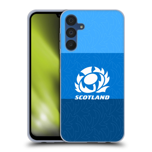 Scotland Rugby Graphics Stripes Pattern Soft Gel Case for Samsung Galaxy A15