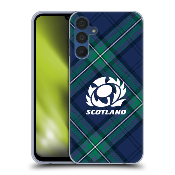 Scotland Rugby Graphics Tartan Oversized Soft Gel Case for Samsung Galaxy A15