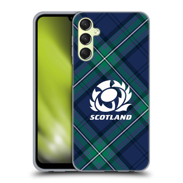 Scotland Rugby Graphics Tartan Oversized Soft Gel Case for Samsung Galaxy A24 4G / Galaxy M34 5G