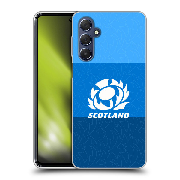 Scotland Rugby Graphics Stripes Pattern Soft Gel Case for Samsung Galaxy M54 5G