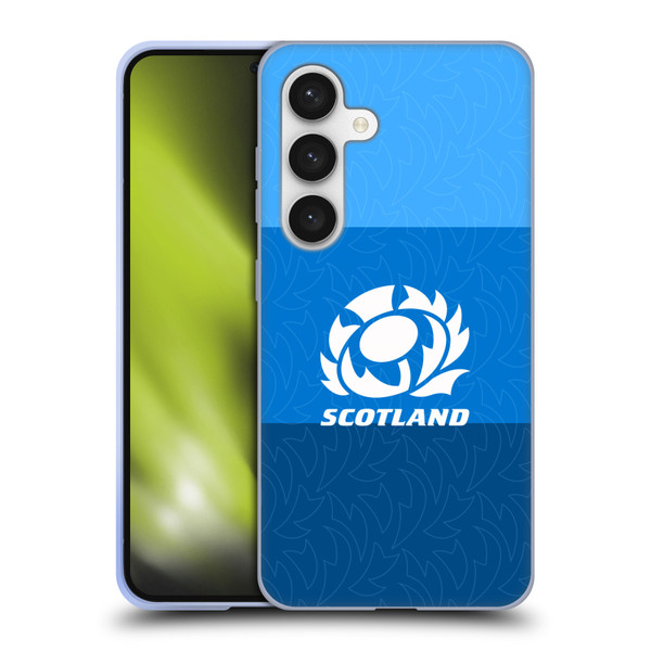 Scotland Rugby Graphics Stripes Pattern Soft Gel Case for Samsung Galaxy S24 5G