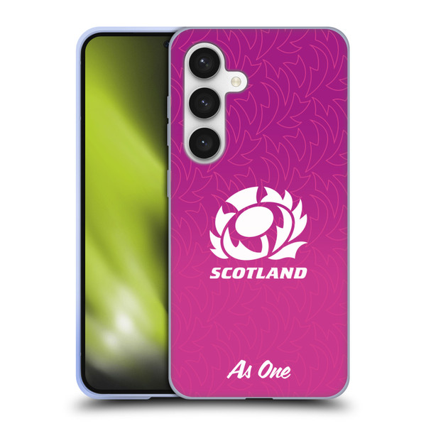 Scotland Rugby Graphics Gradient Pattern Soft Gel Case for Samsung Galaxy S24 5G