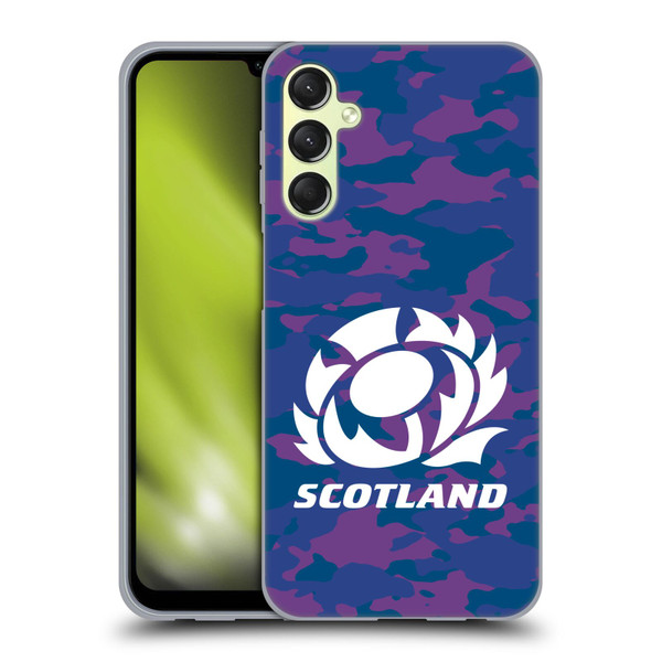 Scotland Rugby Logo 2 Camouflage Soft Gel Case for Samsung Galaxy A24 4G / Galaxy M34 5G