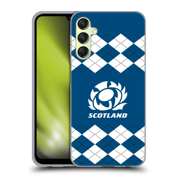 Scotland Rugby Logo 2 Argyle Soft Gel Case for Samsung Galaxy A24 4G / Galaxy M34 5G