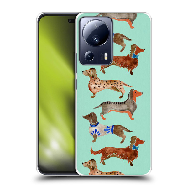 Cat Coquillette Animals Blue Dachshunds Soft Gel Case for Xiaomi 13 Lite 5G