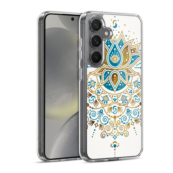 Cat Coquillette Patterns 6 Lotus Bloom Mandala 4 Soft Gel Case for Samsung Galaxy S24 5G & MagSafe