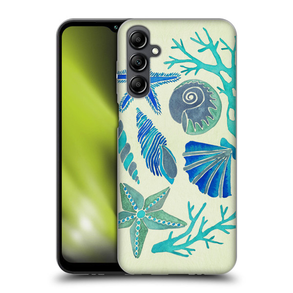 Cat Coquillette Sea Seashells Blue Soft Gel Case for Samsung Galaxy M14 5G