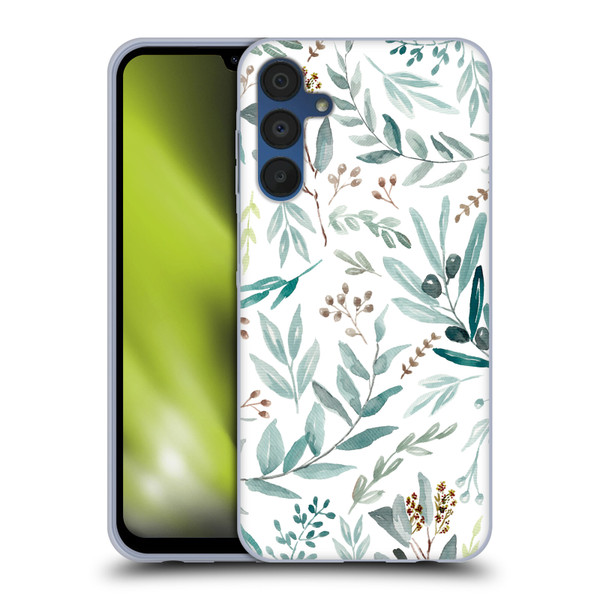 Anis Illustration Bloomers Eucalyptus Soft Gel Case for Samsung Galaxy A15