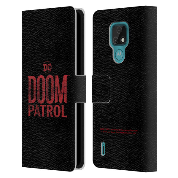 Doom Patrol Graphics Logo Leather Book Wallet Case Cover For Motorola Moto E7
