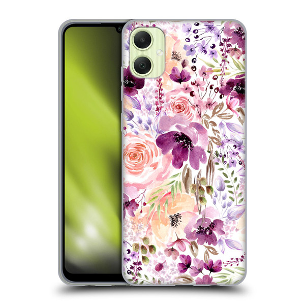 Anis Illustration Flower Pattern 3 Floral Chaos Soft Gel Case for Samsung Galaxy A05