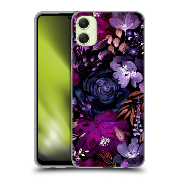 Anis Illustration Graphics Floral Chaos Purple Soft Gel Case for Samsung Galaxy A05