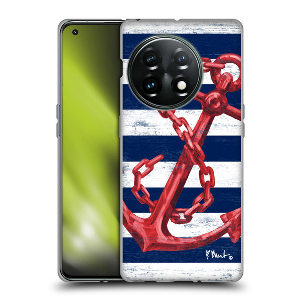 Paul Brent Nautical Westerly Anchor Red Soft Gel Case for OnePlus 11 5G