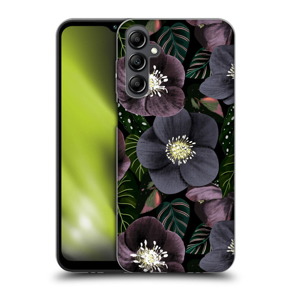 Anis Illustration Graphics Dark Flowers Soft Gel Case for Samsung Galaxy M14 5G