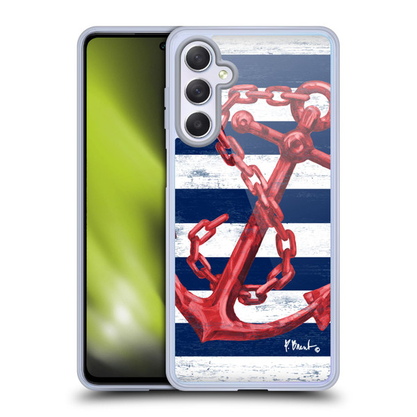 Paul Brent Nautical Westerly Anchor Red Soft Gel Case for Samsung Galaxy M54 5G