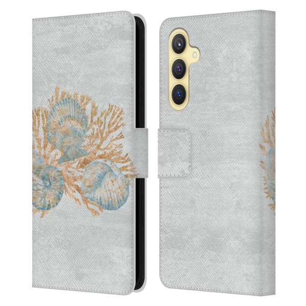 Paul Brent Sea Creatures Shells Leather Book Wallet Case Cover For Samsung Galaxy S23 FE 5G