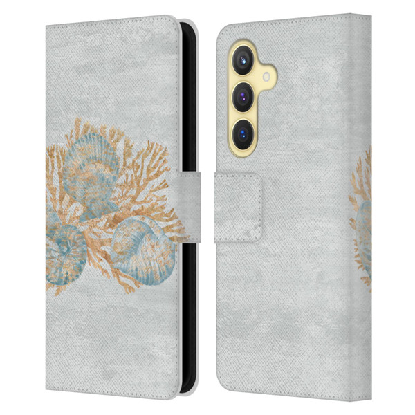 Paul Brent Sea Creatures Shells Leather Book Wallet Case Cover For Samsung Galaxy S24 5G