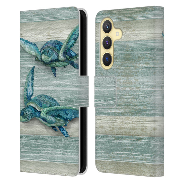 Paul Brent Sea Creatures Turtle Leather Book Wallet Case Cover For Samsung Galaxy S24 5G