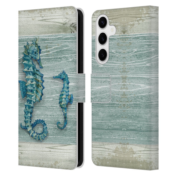 Paul Brent Sea Creatures Seahorse Leather Book Wallet Case Cover For Samsung Galaxy S24+ 5G