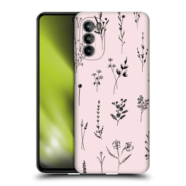 Anis Illustration Wildflowers Light Pink Soft Gel Case for Motorola Moto G82 5G