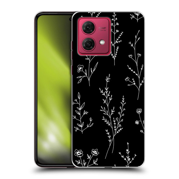Anis Illustration Wildflowers Black Soft Gel Case for Motorola Moto G84 5G