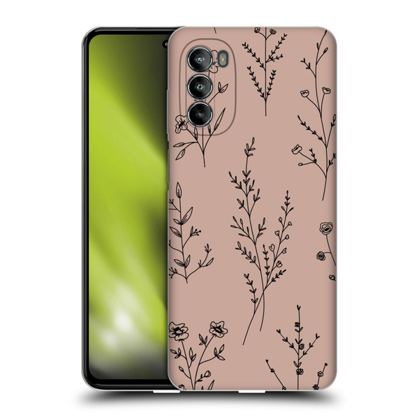 Anis Illustration Wildflowers Blush Pink Soft Gel Case for Motorola Moto G82 5G