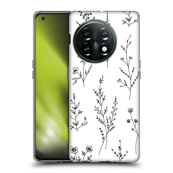 Anis Illustration Wildflowers White Soft Gel Case for OnePlus 11 5G