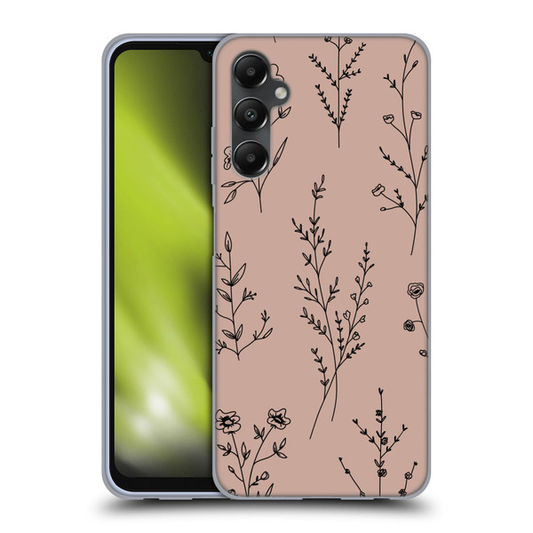 Anis Illustration Wildflowers Blush Pink Soft Gel Case for Samsung Galaxy A05s