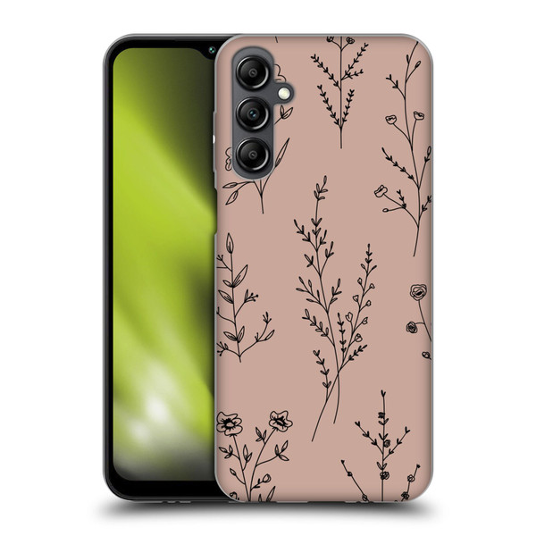 Anis Illustration Wildflowers Blush Pink Soft Gel Case for Samsung Galaxy M14 5G