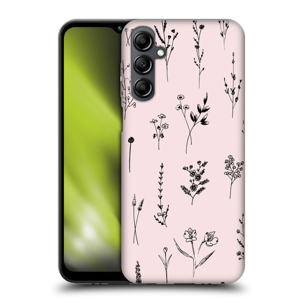 Anis Illustration Wildflowers Light Pink Soft Gel Case for Samsung Galaxy M14 5G