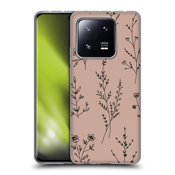 Anis Illustration Wildflowers Blush Pink Soft Gel Case for Xiaomi 13 Pro 5G